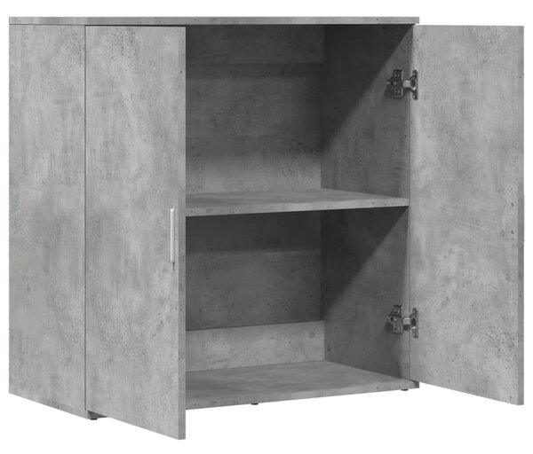 Betonszürke szerelt fa tálalószekrény 79 x 38 x 80 cm