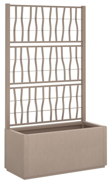 Barna polipropilén rácsos kerti ültetőláda 80 x 36 x 140 cm