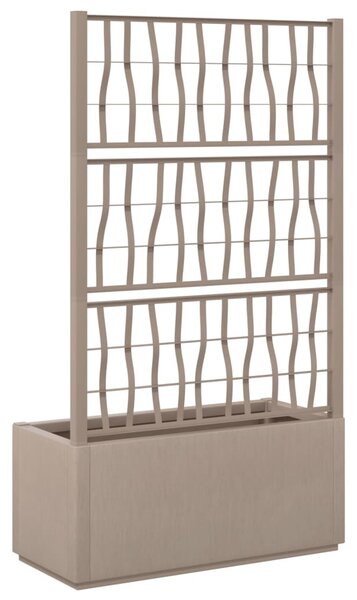 Barna polipropilén rácsos kerti ültetőláda 80 x 36 x 140 cm