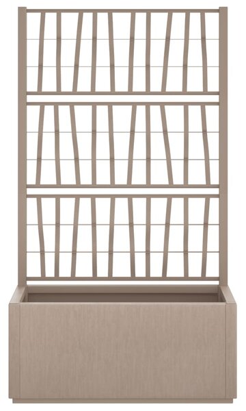 Barna polipropilén rácsos kerti ültetőláda 80 x 36 x 140 cm
