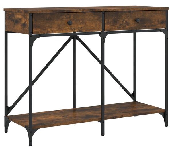 Füstös tölgy színű szerelt fa tálalóasztal 100 x 39 x 78,5 cm