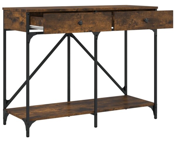 Füstös tölgy színű szerelt fa tálalóasztal 100 x 39 x 78,5 cm