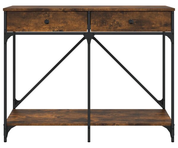 Füstös tölgy színű szerelt fa tálalóasztal 100 x 39 x 78,5 cm