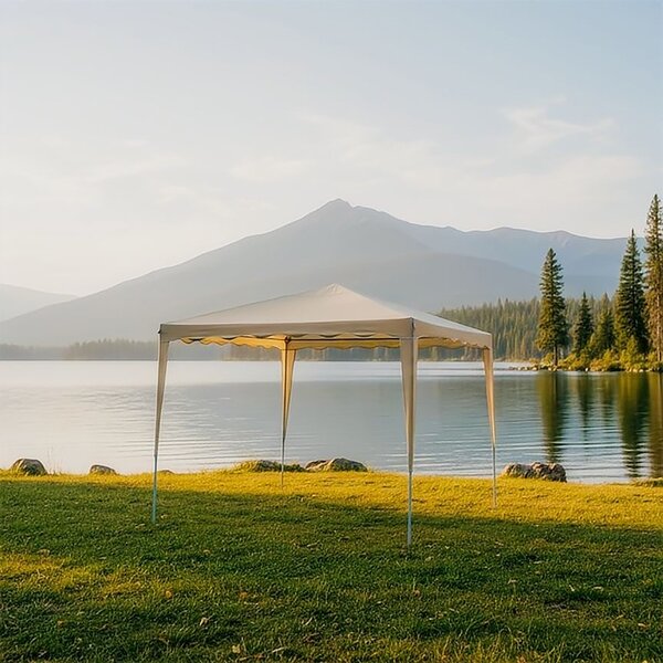 Kerti pavilon, Gazebo, bézs, 300x300x250 cm