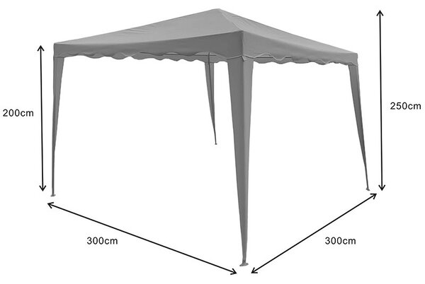 Kerti pavilon, Gazebo, bézs, 300x300x250 cm