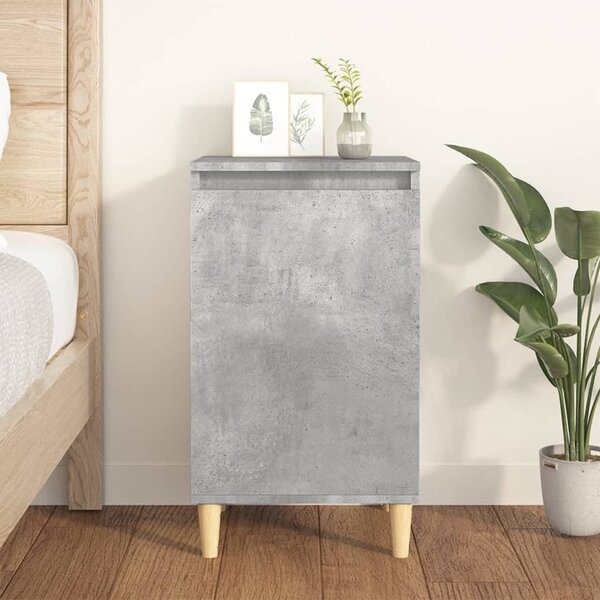Betonszürke szerelt fa éjjeliszekrény 40x35x70 cm