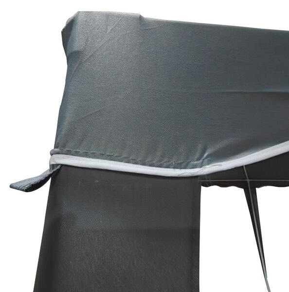 Kerti pavilon, Gazebo, sötétszürke, 300x300x250 cm