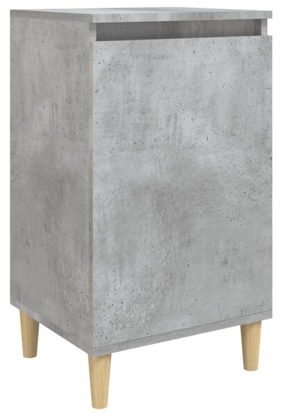 Betonszürke szerelt fa éjjeliszekrény 40x35x70 cm
