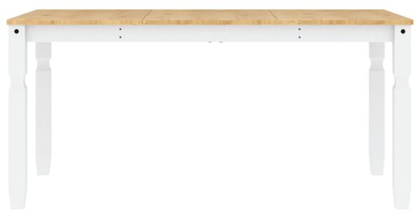 Corona fehér tömör fenyőfa ebédlőasztal 160 x 80 x 75 cm