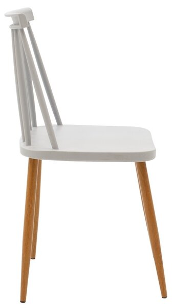 Set masa si scaune dining, 5 buc, Aurora Natali, Alb, 120x80x76 cm