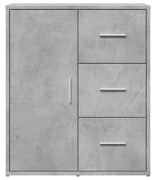 2 db betonszürke szerelt fa tálalószekrény 60 x 31 x 70 cm