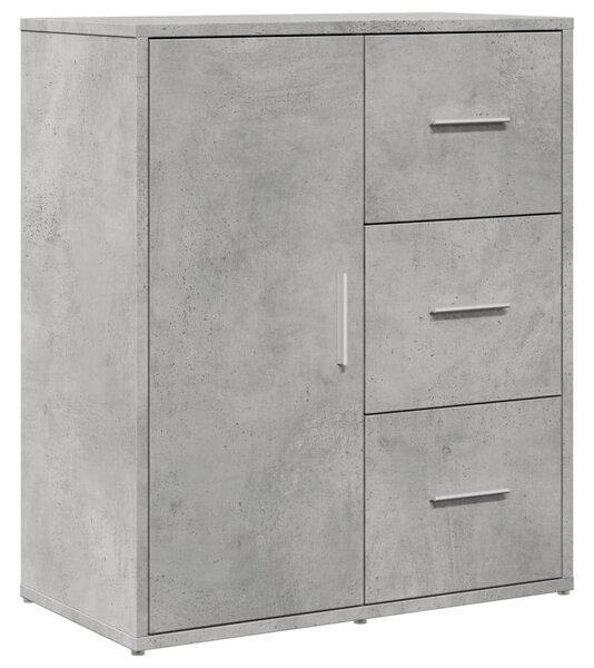 2 db betonszürke szerelt fa tálalószekrény 60 x 31 x 70 cm