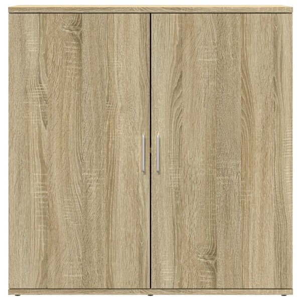 2 db sonoma tölgy színű szerelt fa tálalóasztal 79 x 38 x 80 cm