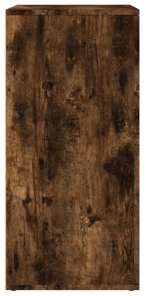 2 db füstös tölgy színű szerelt fa tálalószekrény 79x38x80 cm