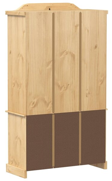 Corona tömör fenyőfa vitrinszekrény 103,5 x 42 x 180 cm