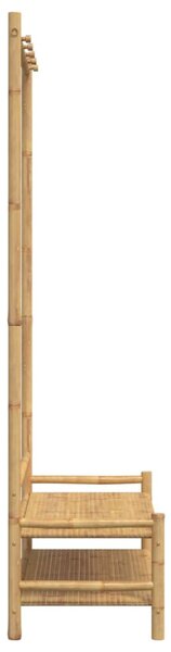 Bambusz ruhaállvány polcokkal 103 x 40 x 183 cm
