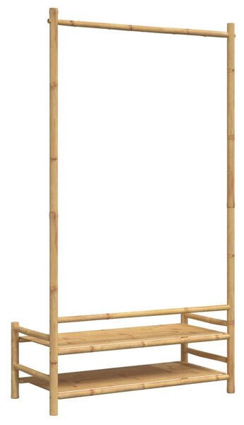Bambusz ruhaállvány polcokkal 103 x 40 x 183 cm