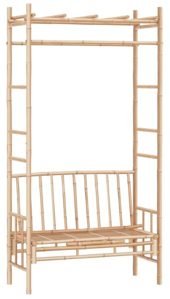 Bambusz kerti pad pergolával 116 cm
