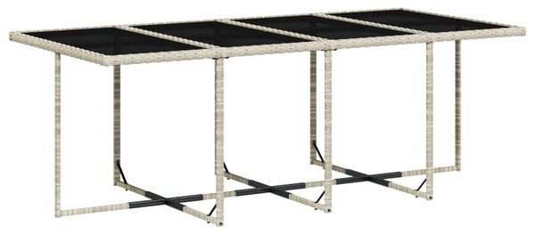13 részes szürke polyrattan kerti étkezőgarnitúra párnákkal