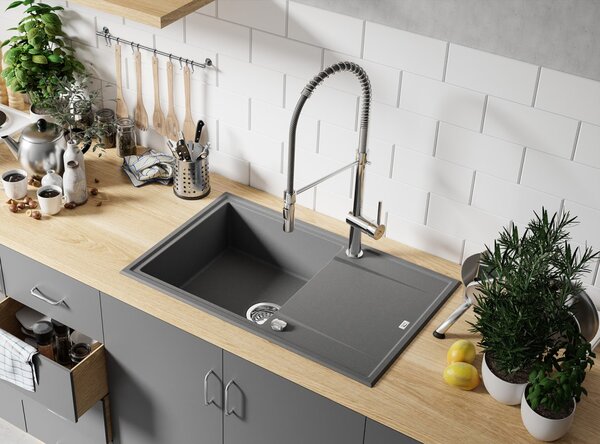 Laveo Megalo, mosogató 790x490x230 mm, szürke, LAV-SBE_511T