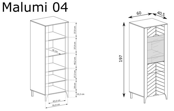 Aldabra Malumi MM-4 vitrin, fekete