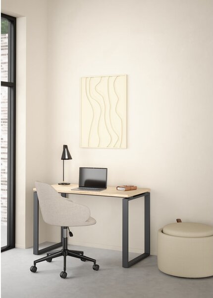 Íróasztal tölgyfa dekoros asztallappal 60x120 cm Sign – Tvilum