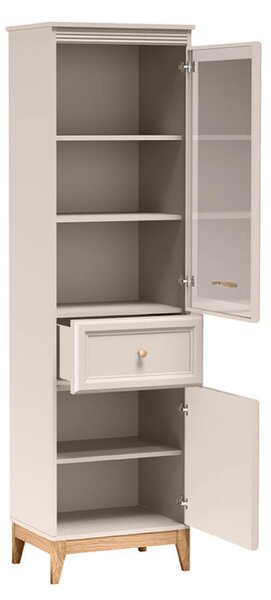 Aldabra Windsor W-6 vitrin, kasmír / természetes tölgy