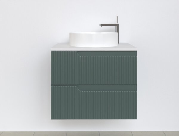 Piramida EURIDIKA fali fürdőszobabútor - mosdópult mosdó nélkül -2 fiókos - PINO ZÖLD - 65 x48x53 cm