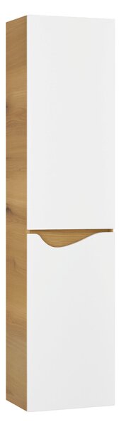 Piramida BETA fali fürdőszoba - állószekrény - ALPINFEHÉR-TÖLGY - 35 x 150 x 30 cm