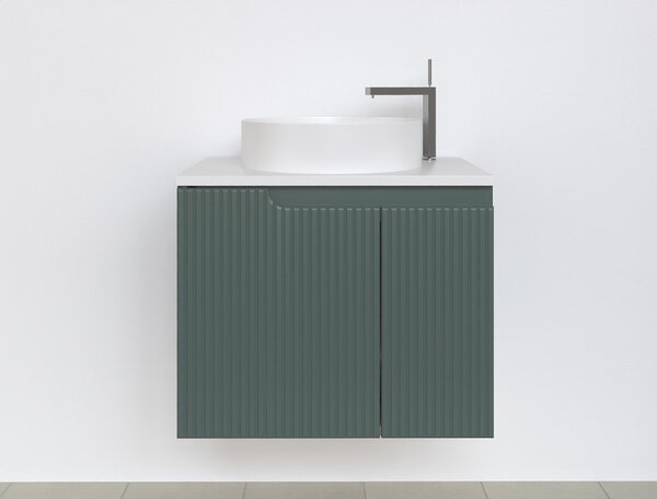 Piramida EURIDIKA fali fürdőszobabútor - mosdópult mosdó nélkül-2 ajtós-PINO ZÖLD - 65 x 48 x 53 cm