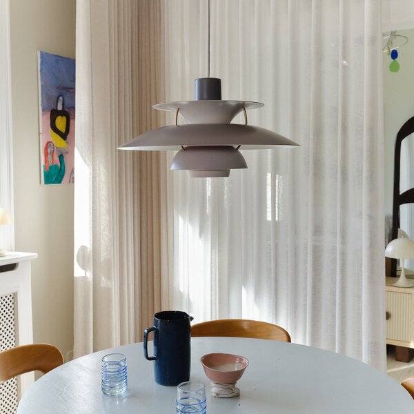 Függőlámpa Louis Poulsen, PH 5 500, dimmable, Szürke, Nappali, Fém, Dizájn