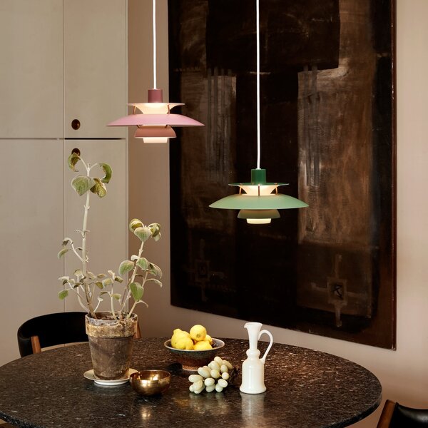 Függőlámpa Louis Poulsen, PH 5 300, dimmable, Zöld, Nappali, Fém, Dizájn