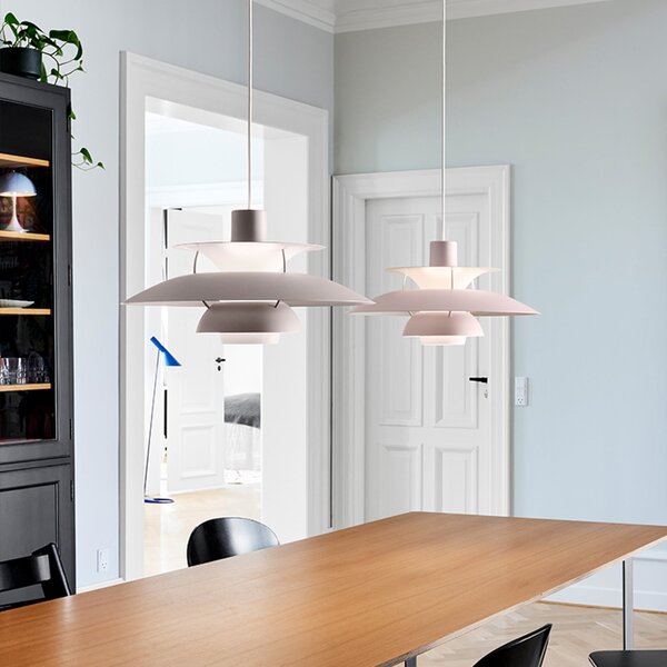 Függőlámpa Louis Poulsen, PH 5 500, dimmable, Szürke, Nappali, Fém, Dizájn