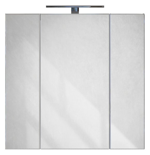 Piramida AKVA Tükrös fürdőszobai szekrény - LED világítással - 75 x 69 x 15 cm