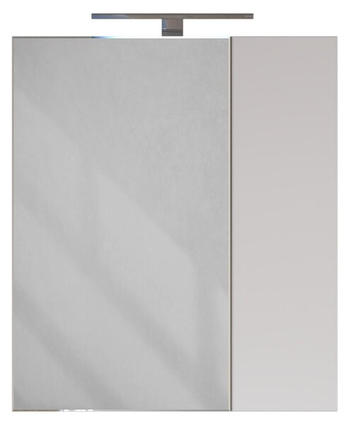 Piramida AKVA 60 R Tükrös fürdőszobai szekrény -2 ajtós kivitel - LED világítással - 60 x 69 x 13 cm