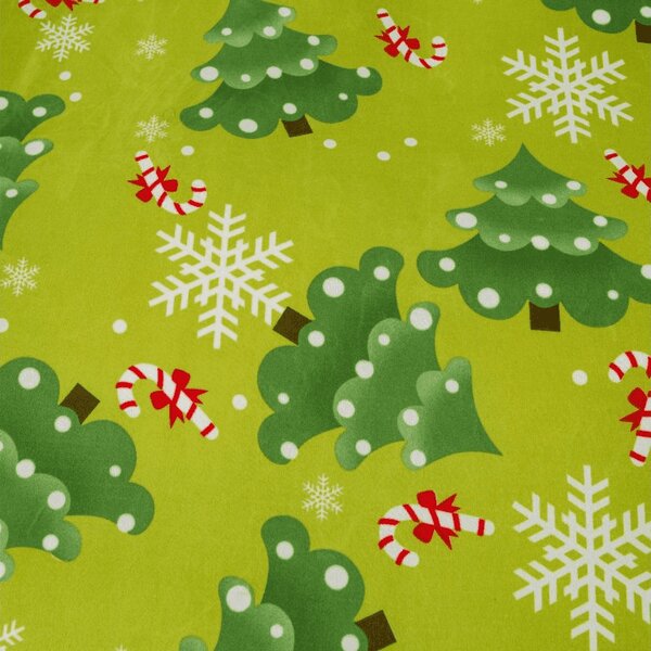 Mikroszálas flanel ágyneműhuzat CHRISTMAS TREE zöld Ágyneműhuzat mérete: 2 db 70 x 90 cm | 200 x 220 cm
