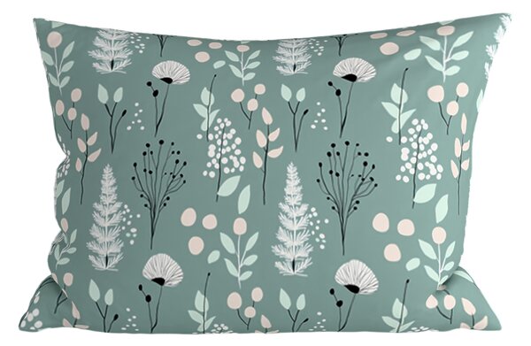 Díszpárnahuzat WILD FLOWERS 50x70 cm, mentás