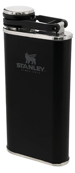 Fekete rozsdamentes acél laposüveg 230 ml – Stanley