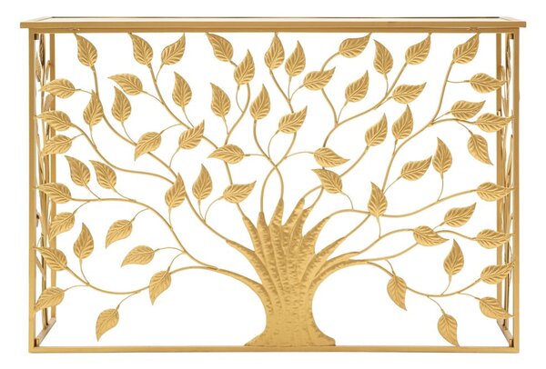 Aranyszínű konzolasztal 80x120 cm Albero – Mauro Ferretti