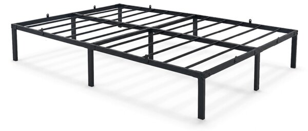 AKORD Furniture Factory Fém Ágyváz 120x200 cm Összecsukható Fekete 9 Lábbal és 20 Ágyléccel