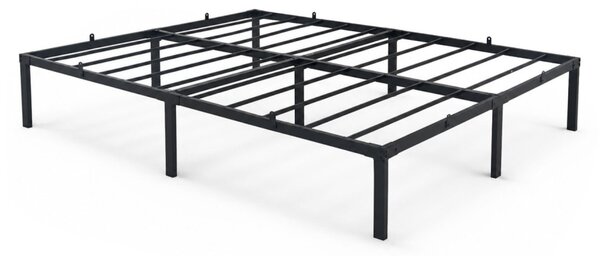 AKORD Furniture Factory Fém Ágyváz 140x190 cm Fekete Összecsukható Vendégágy