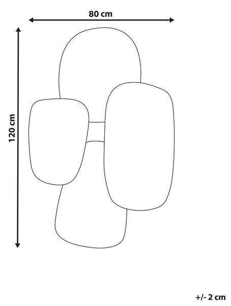 Falitükör VOUZON 80 cm 120 cm Ezüst