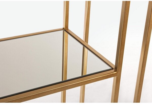 Aranyszínű acél könyvespolc 68x172,5x28 cm Elenor – Bizzotto