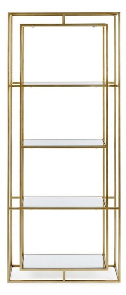 Aranyszínű acél könyvespolc 68x172,5x28 cm Elenor – Bizzotto