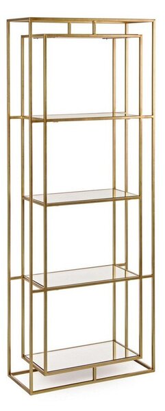 Aranyszínű acél könyvespolc 68x172,5x28 cm Elenor – Bizzotto