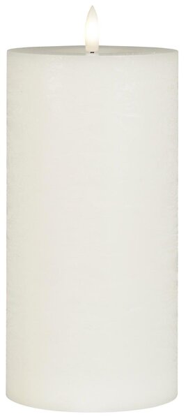IB Laursen LED tömbgyertya WARM FLAME 20 cm fehér