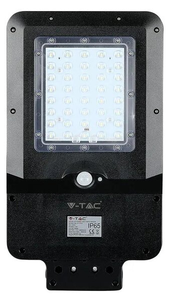 V-TAC napelemes utcai LED lámpa, térvilágító lámpatest 15W hideg fehér - SKU 8548