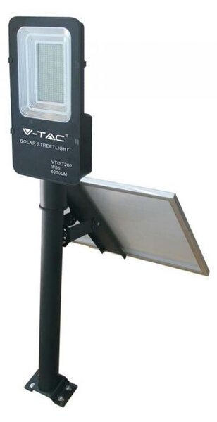 V-TAC napelemes utcai LED lámpa, térvilágító lámpatest 50W természetes fehér - SKU 5502