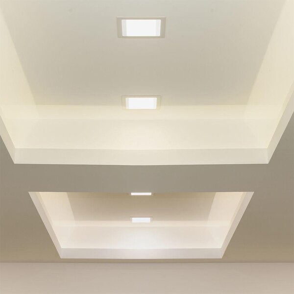V-TAC süllyeszthető szögletes fémházas LED panel 6W hideg fehér - SKU 214865