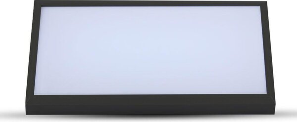 V-TAC Landscape 20W kültéri fali LED lámpa természetes fehér, fekete házzal, 100 Lm/W - SKU 6811